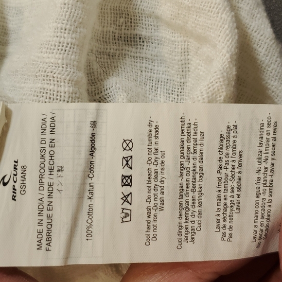 Rip Curl Floral Embroidery Cold Shoulder Top SZ MD - Picture 8 of 8